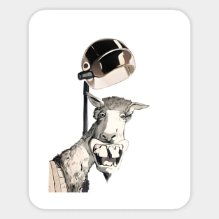 Llama perm day Sticker